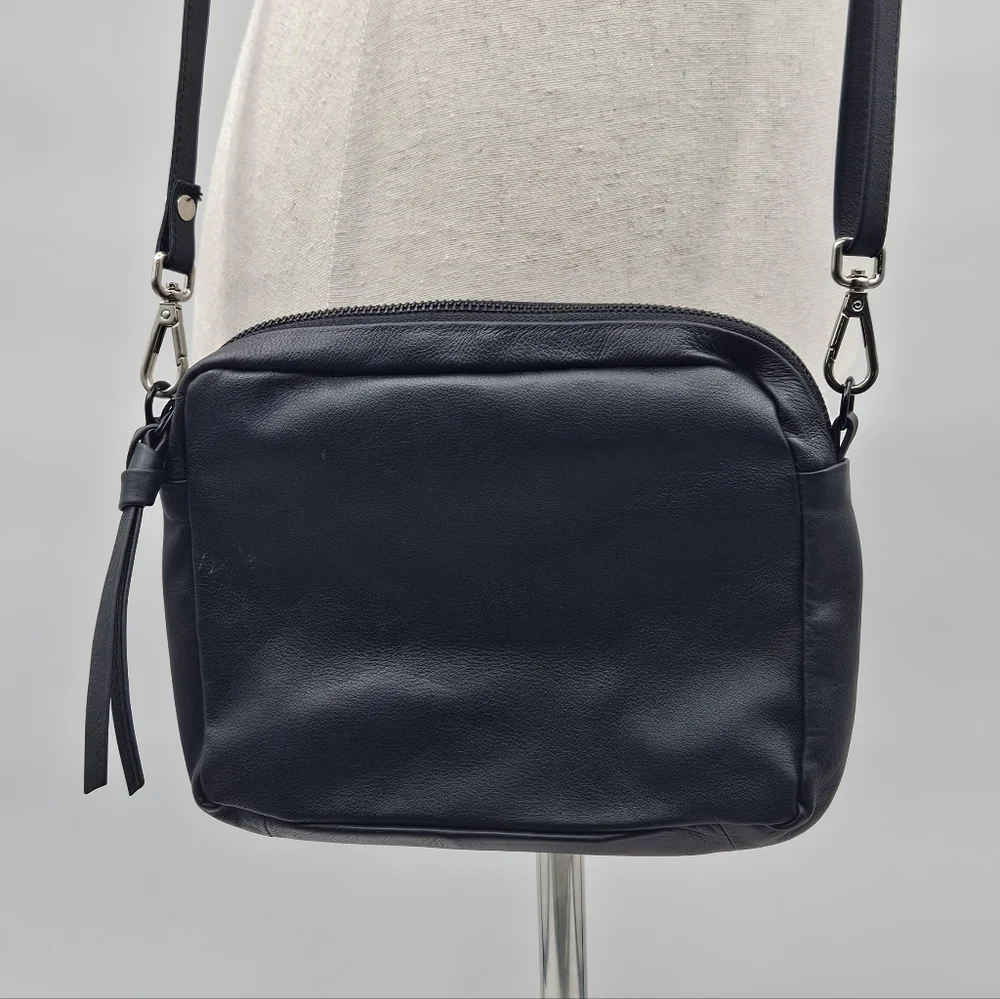 Daniella Lahavi‎ ALMA Black and White Leather Crossbody Bag